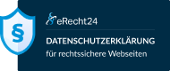 Siegel eRecht24 | Datenschutzerklärung für rechtssichere Webseiten